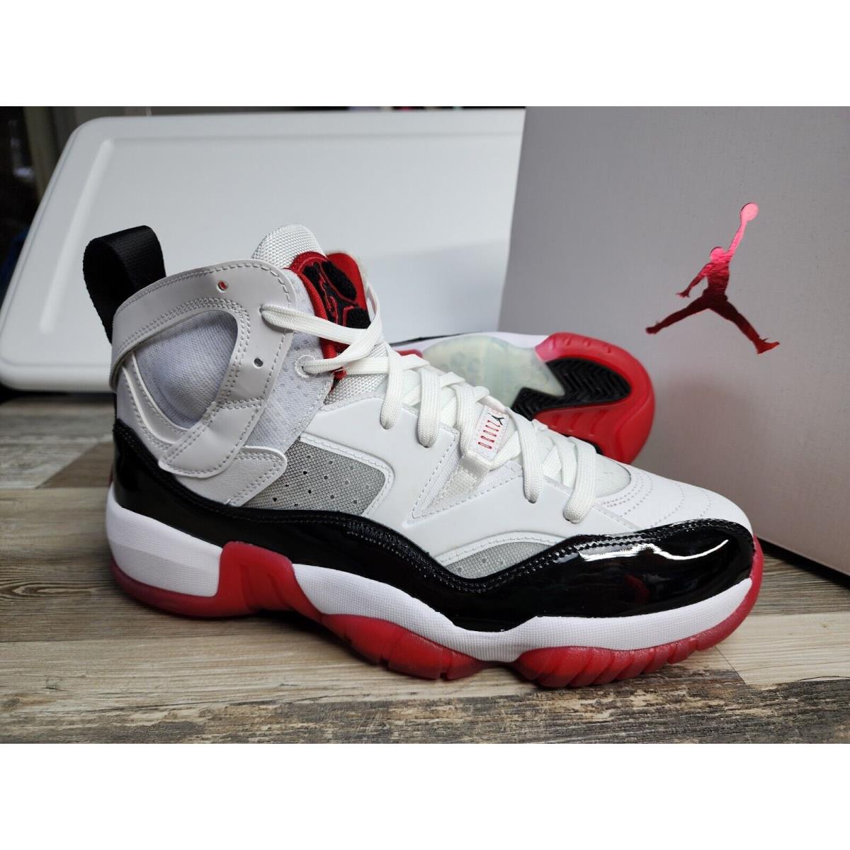 Nike Air Jordan Jumpman Two Trey Shoes Bred White Black Red DO1925 Size 12