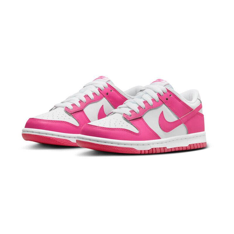 Boys Grade School Nike Dunk Low_white/laser Fuchsia FB9109-102-SIZE 4 - WHITE/LASER FUCHSIA