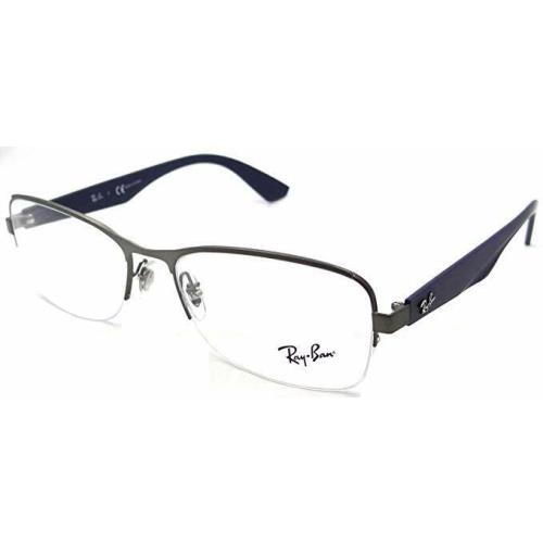 Ray Ban RB 6309 2620 Matte Gunmetal/navy Eyeglasses 55mm 18 145