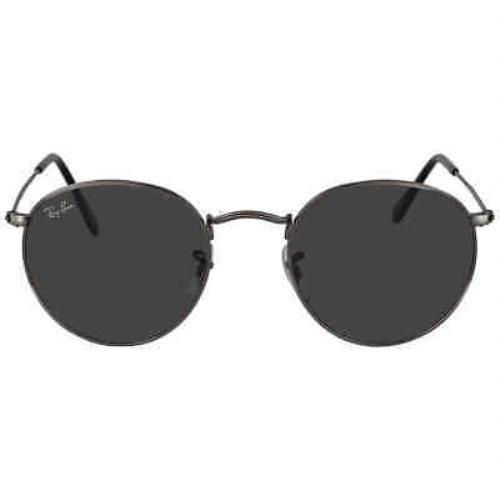 Ray Ban Round Metal Antiqued Dark Greyunisex Sunglasses RB3447 9229B1 50 - Frame: Grey, Lens: Grey