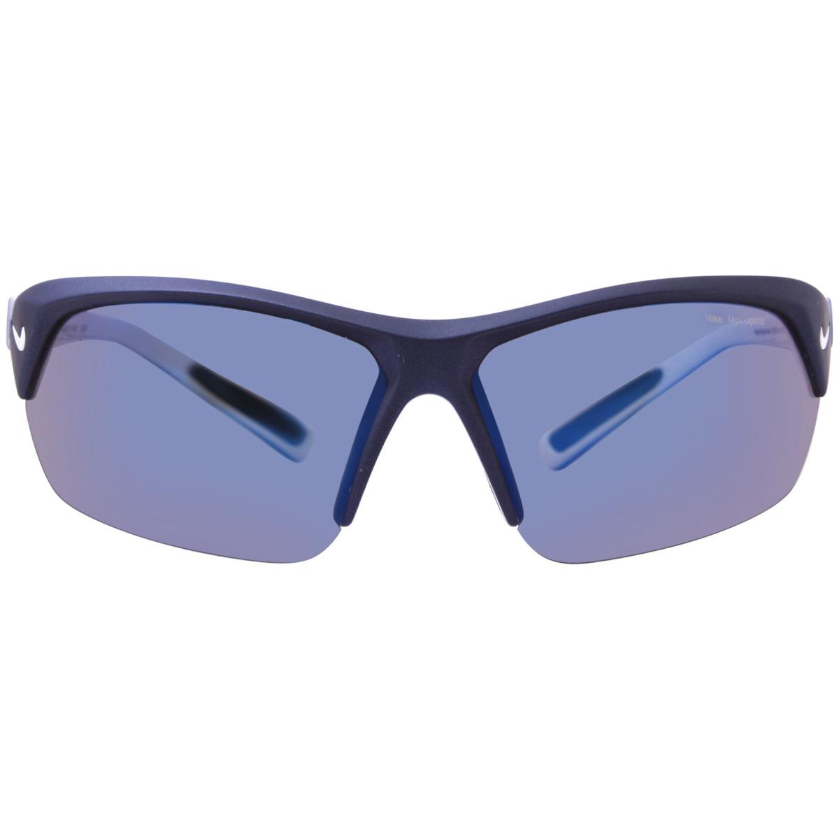 Nike Skylon Ace MI EV0525 414 Sunglasses Obsidian/white/grey/blue Flash 69mm - Frame: Blue, Lens: Gray