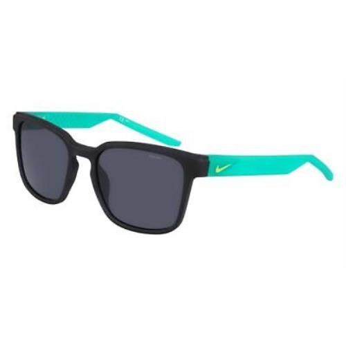 Nike LIVEFREE-EV24012-011-5419 Matte Black Sunglasses - Frame: MATTE BLACK, Lens: GREEN MIRROR
