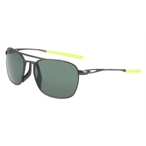 Nike ACE-DRIVER-P-EV24010-907-5618 Satin Gunmetal Sunglasses - Frame: , Lens: POLAR GREEN