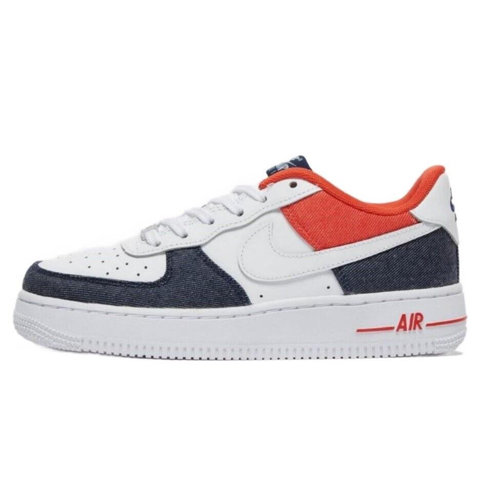 Nike Air Force 1 LV8 `usa` GS Big Kids Size 3.5 - DJ5180-100 White Navy Shoes