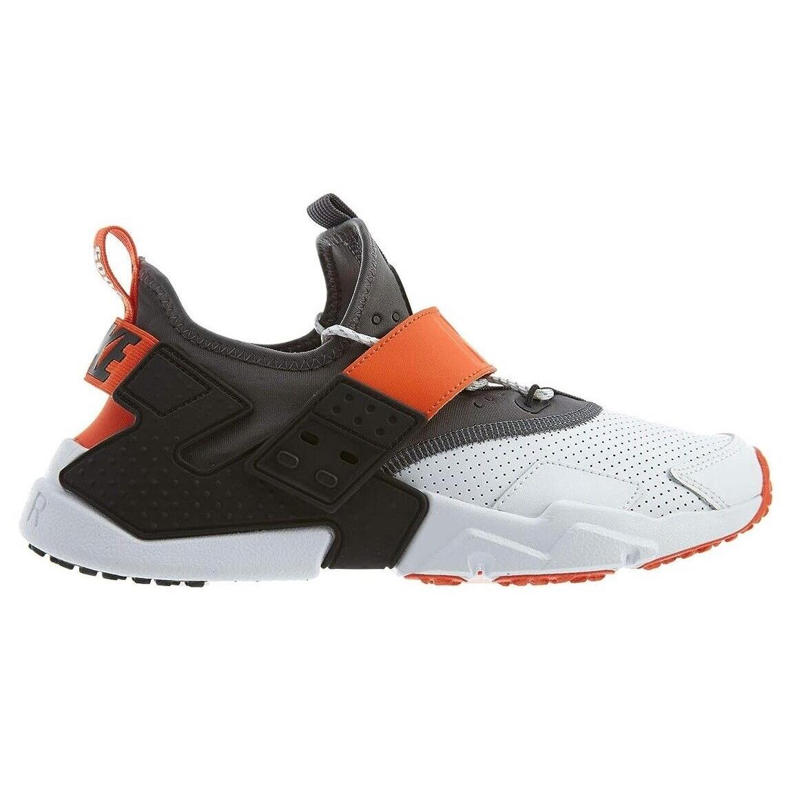 Nike Air Huarache Drift Prm Mens Size 7.5 - AH7335-102 White Grey Orange Shoes - White, way: White/Dark Grey-Rush Orange