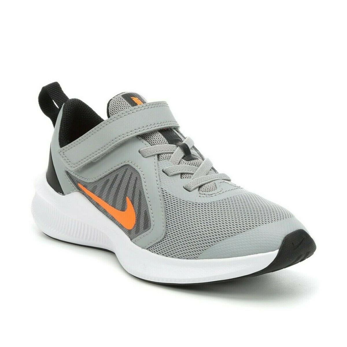 Nike Sneakers Non-tie Lite Smoke Grey/total Orange Little Boys Size 12