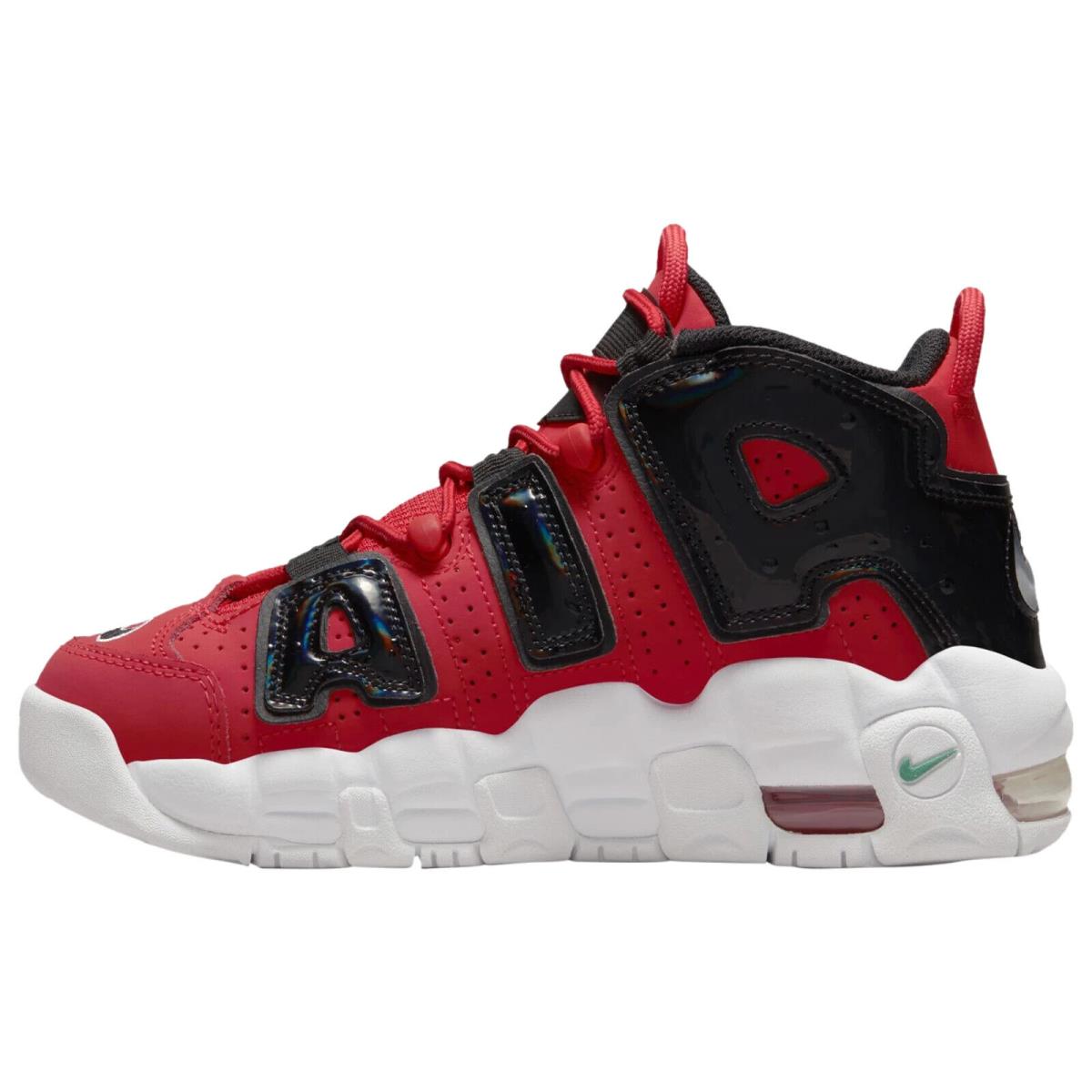 Nike Air More Uptempo GS Bred Black-university Red SZ 4.5Y DM3190-001 - Red