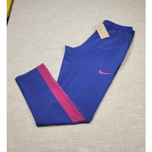 Nike Pro Track Pants Medium Mens Blue Pink Flex Vent Max Tapered Training Jogger