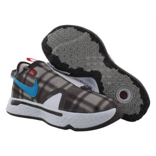 Nike Pg 4 Unisex Shoes Size 4 Color: Football Grey/laser /blue