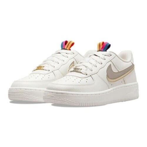 Nike Air Force 1 LV8 GS White Gold Size 7Y/ 8.5 Women DH9595 001