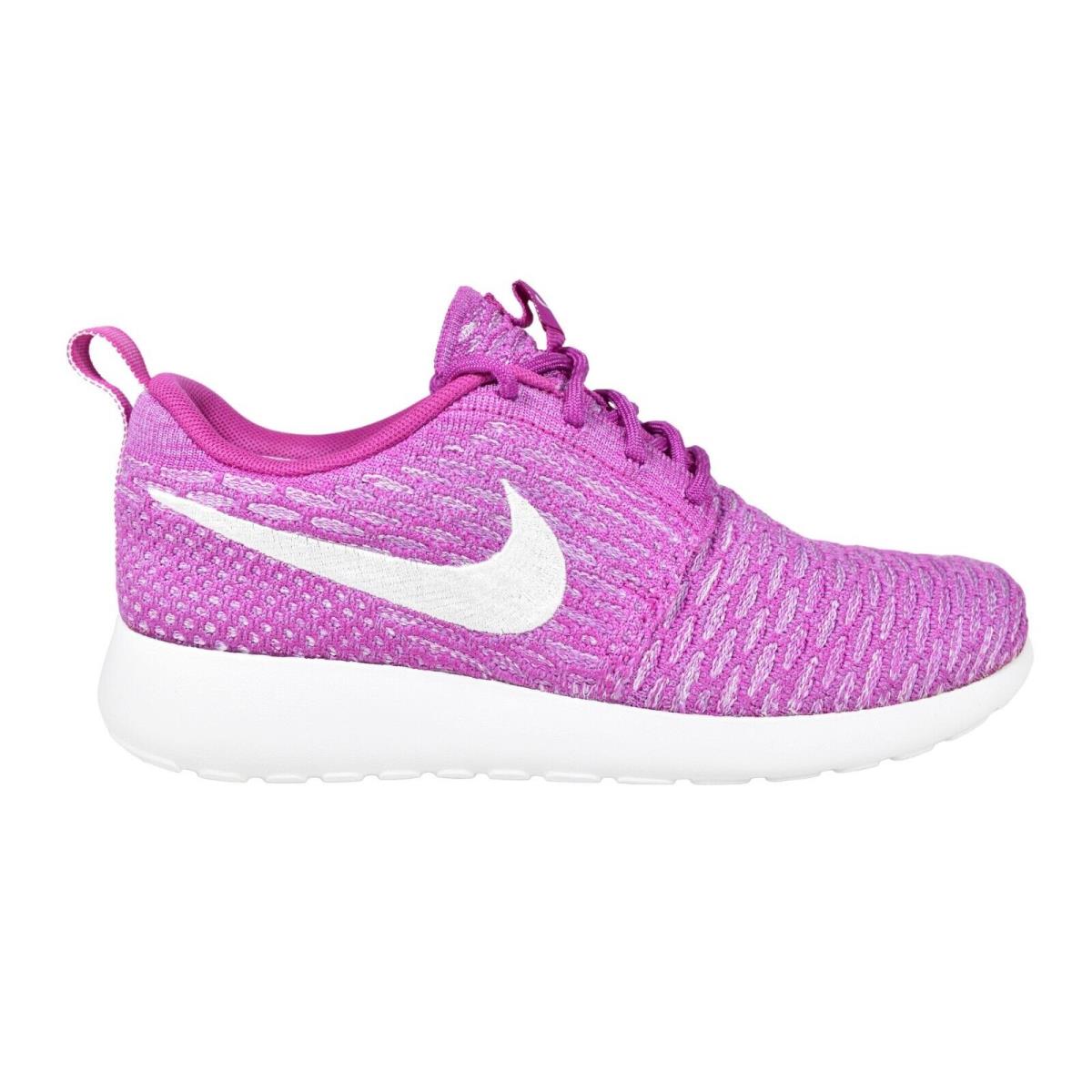 Nike Wmns Rosherun Flyknit Fuchsia Flash 704927-500 Size 6 - Pink