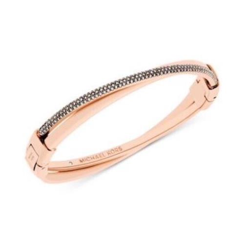 Michael Kors Rose Gold Crisscross Pave Bracelet MKJ6121791