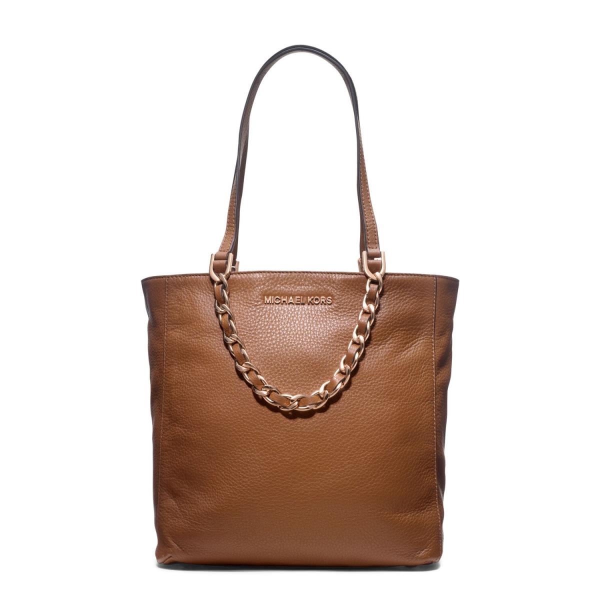 Michael Kors Harper North South Tote in Luggage Brown Non Outlet