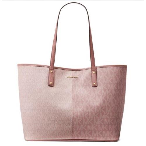 Michael Kors Signature Carter Large Open Tote Smokey Rose Multi