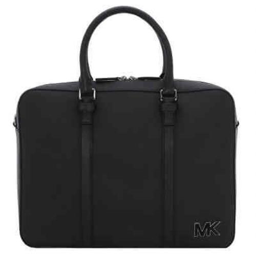 Michael Kors Black Crossgrain Leather Hudson Briefcase 33S2MHDA6T-001