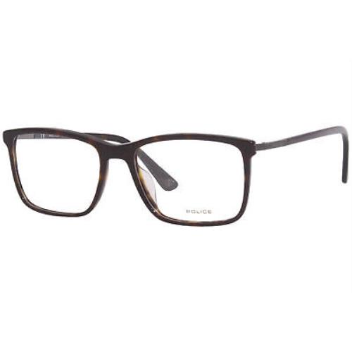 Police Tumbler-1 VPLD11 0722 Eyeglasses Frame Men`s Brown Full Rim 54mm