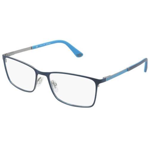 Police Unisex Designer Eyeglasses Frame Vpla 46 0E93 Navy Baby Blue Metal 56mm