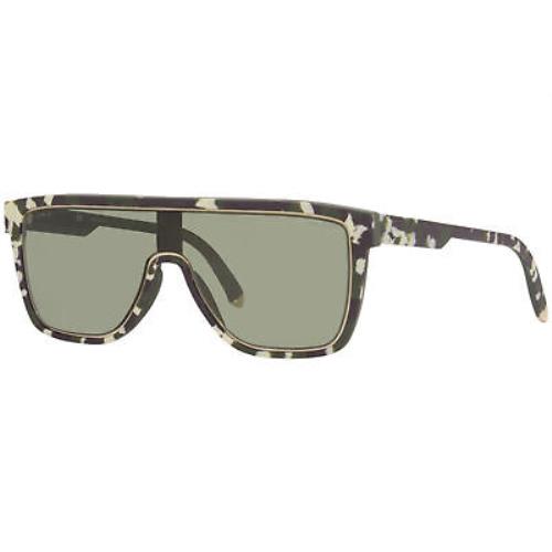 Police Lewis-23 SPLC51 Xajv Sunglasses Men`s Green Camo/green Shield 99mm