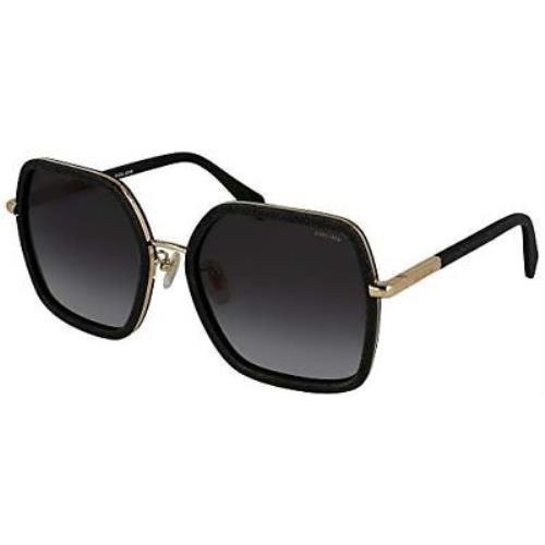 Police Women`s Designer Sunglasses Spla 20 0300 58 mm in Black Gold Sparkle Grey