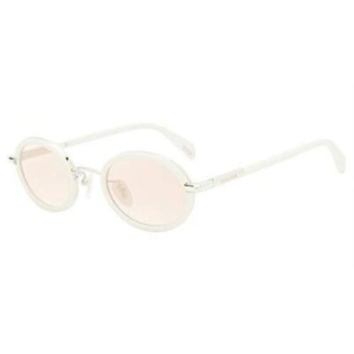 Police Women Designer Sunglasses Spla 21 594G Ivory White Rose Gold Copper 47mm