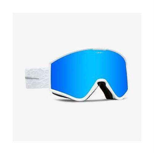Electric Eyewear - Kleveland.s Goggle Matte White Neuron - Matte White Neuron, Lens: Blue Chrome + Bonus Lens Yellow
