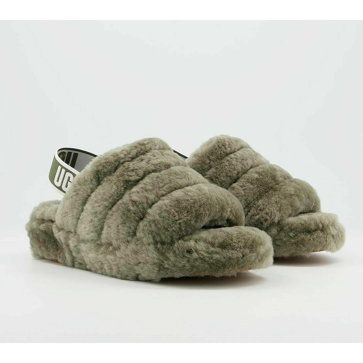 Ugg Women`s Fluff Yeah Slide Slipper 1095119 Burnt Olive