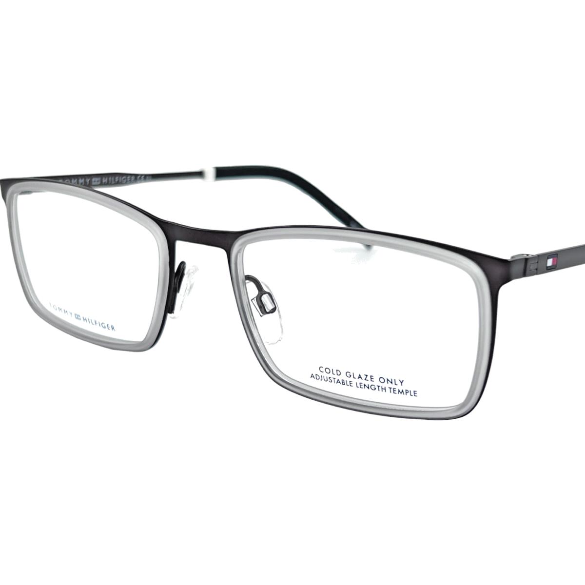 Tommy Hilfiger TH1844 Men`s Metal Eyeglass Frame 04VF Matte Grey Brown 55-20
