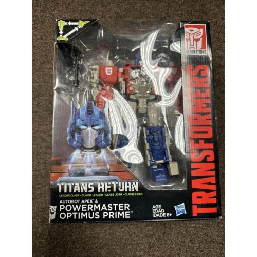 Transformers Titans Return Leader Class Powermaster Optimus Prime + Apex