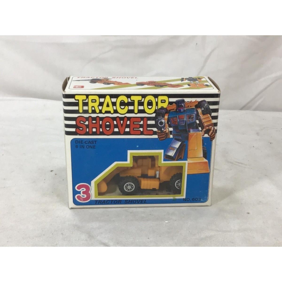 1985 Knockoff Transformers Constructicons Tractor Shovel Scrapper Figure Boxed