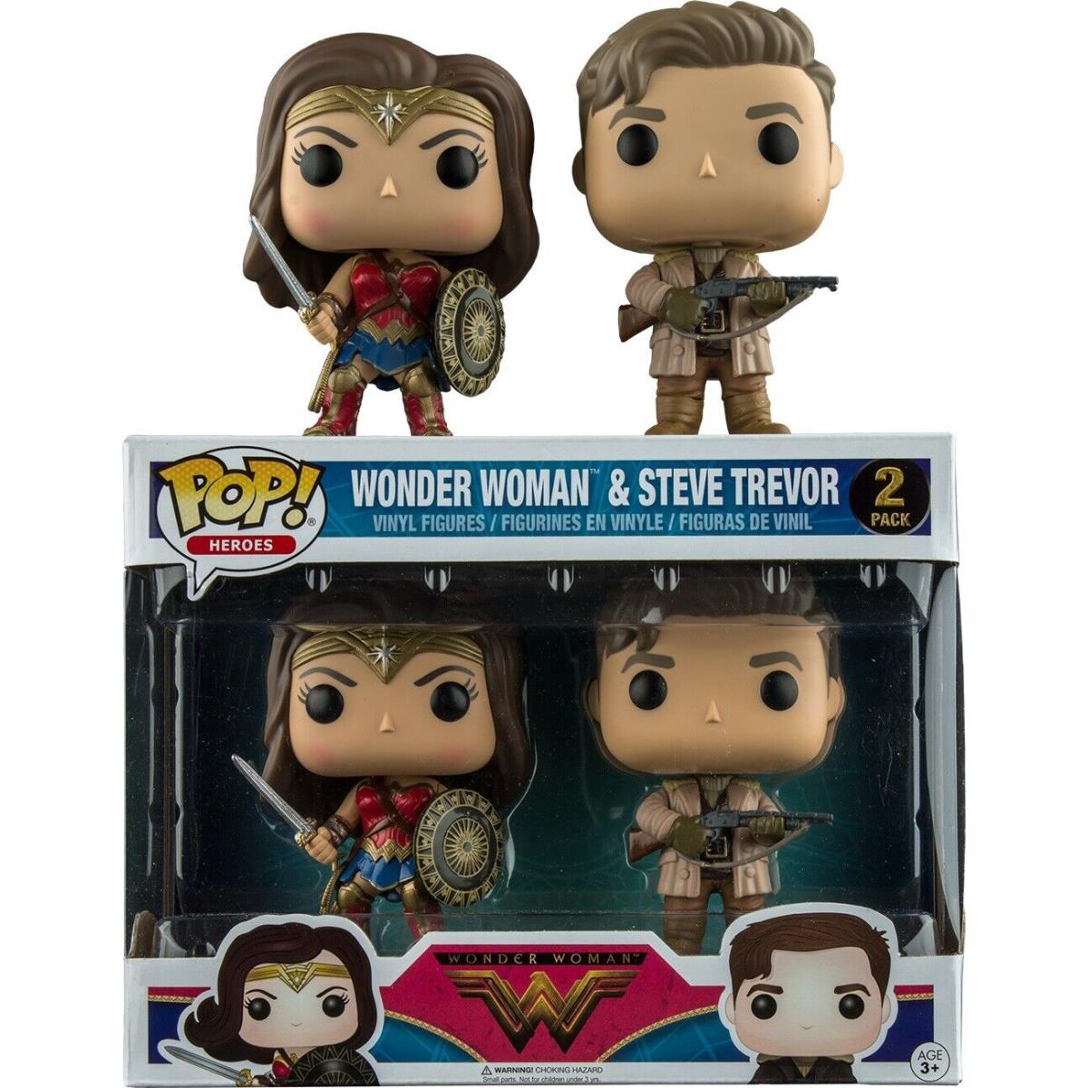 Funko Pop DC Heroes Wonder Woman and Steve Trevor 2-pack Exclusive