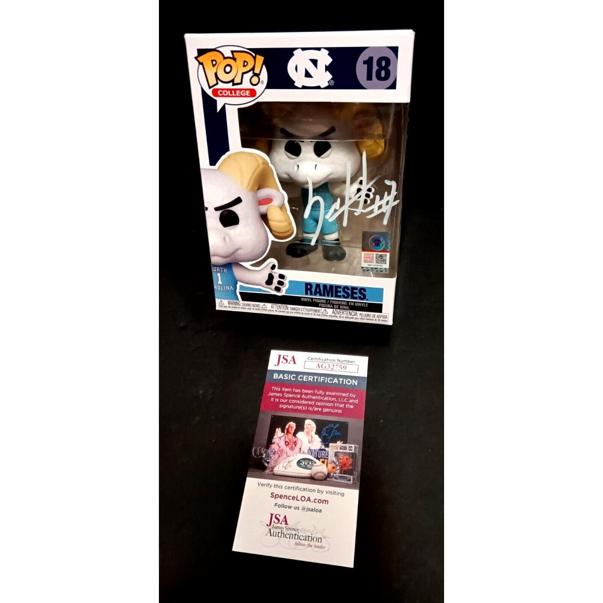 Sam Howell Tar Heels Signed Rameses Funko Jsa Coa Unc Carolina Football