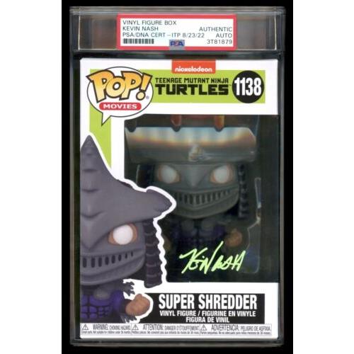 Kevin Nash Super Shredder Signed Encapsulated Funko Pop 1138 Slabbed Psa Coa