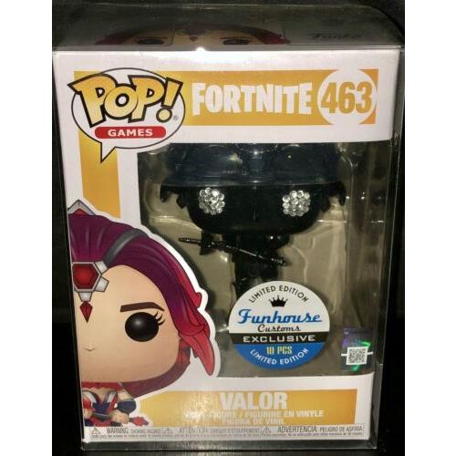 Only 10 Made Exclusive Black Diamond Fortnite Valor Funko Pop 463 Game Figure