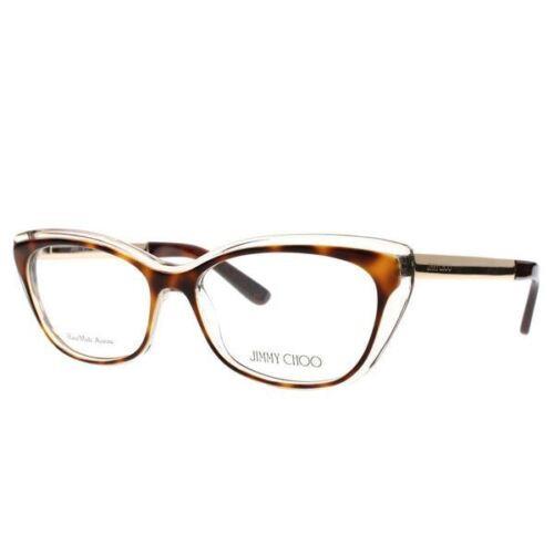 Jimmy Choo JC126 19W Women Eyewear Optical Frame Havana / Clear Cat Eye