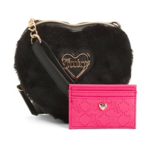 Juicy Couture Liquorice Heart Crossbody Card Case Boxed Gift Set