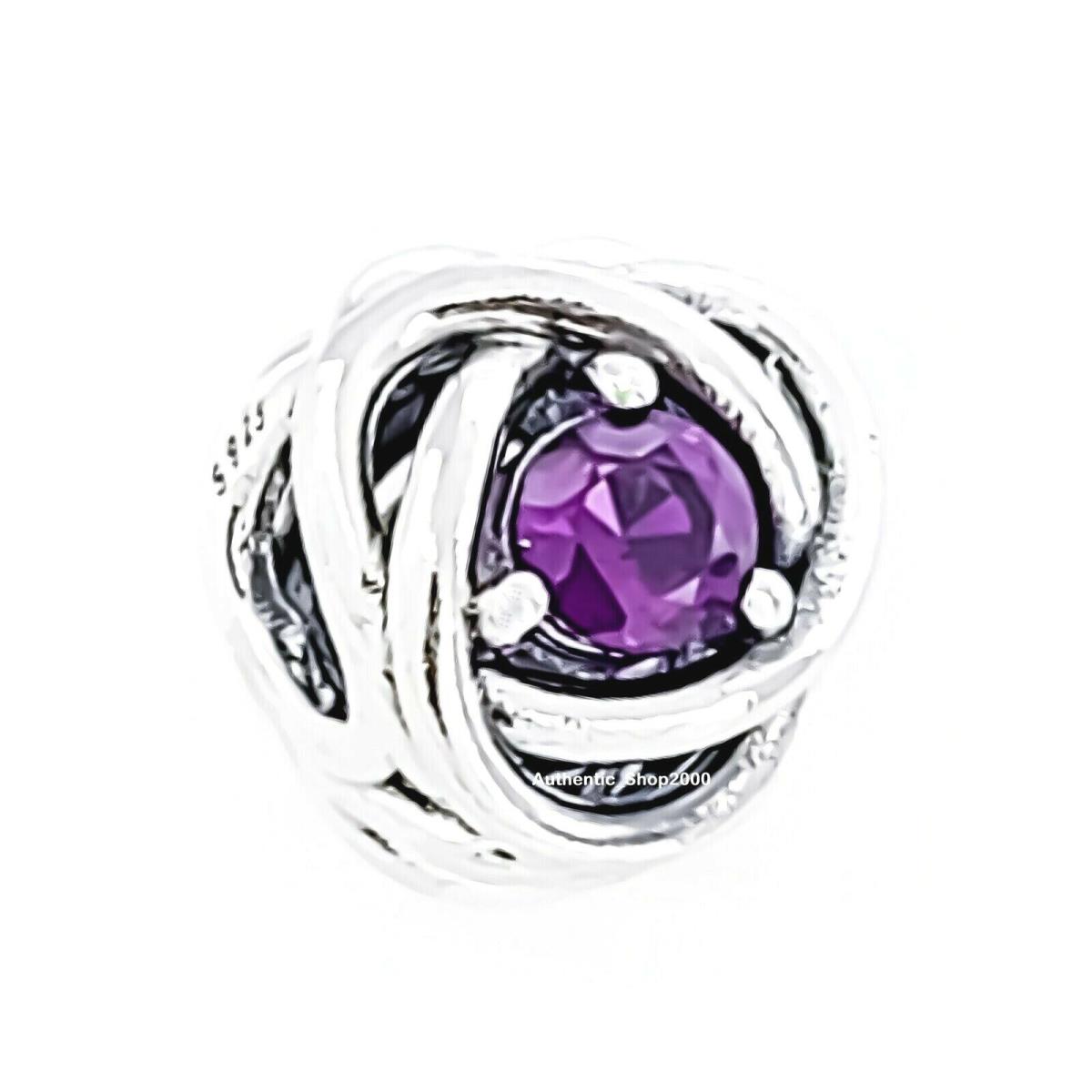 Pandora 925 February Purple Eternity Circle Charm 790065C02