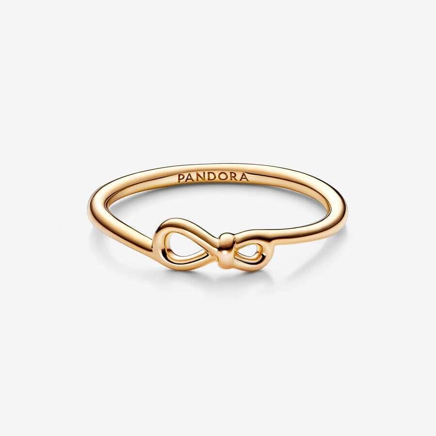 Pandora Moments 14k Yellow Gold Plated Infinity Knot Ring 168898C00