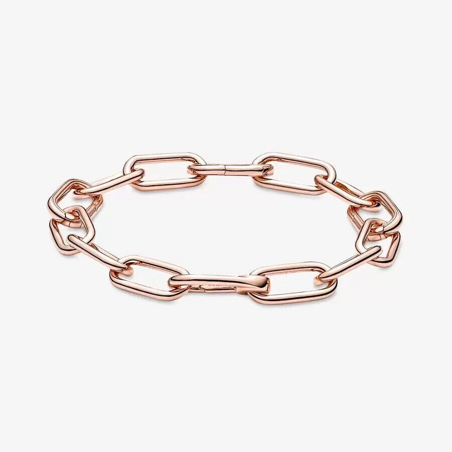 Pandora ME Rose Gold Plated Link Chain Polished Bracelet 589588C00