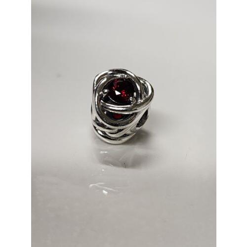 Pandora January Red Eternity Circle Charm 790065C06