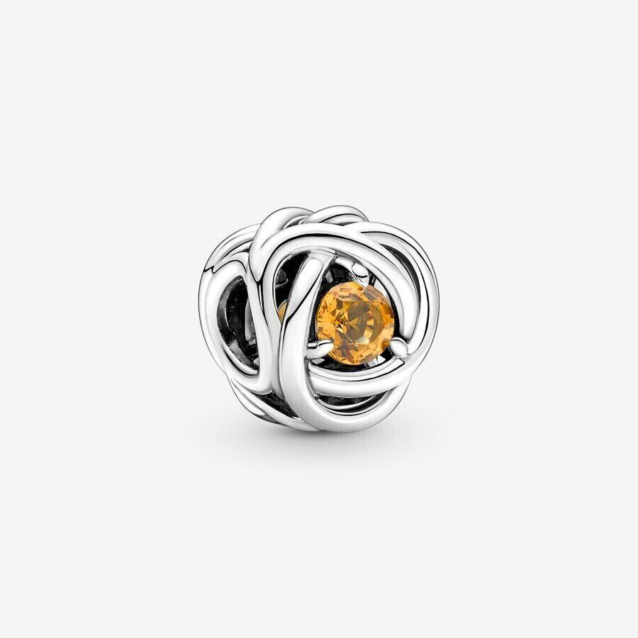 Pandora 925 Silver November Honey Eternity Circle Charm 790065C04