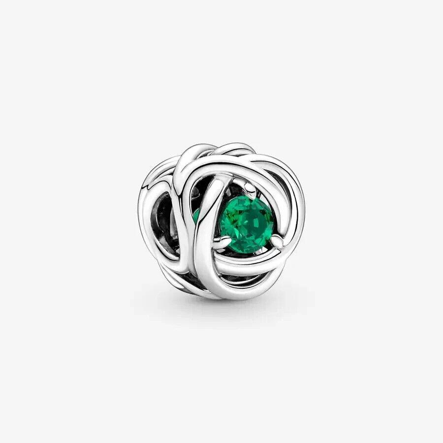 Pandora Sterling Silver May Green Eternity Circle Charm 790065C08