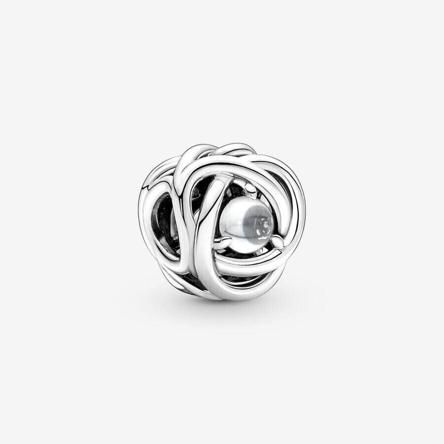 Pandora 925 Silver April Clear Eternity Circle Charm 790064C01