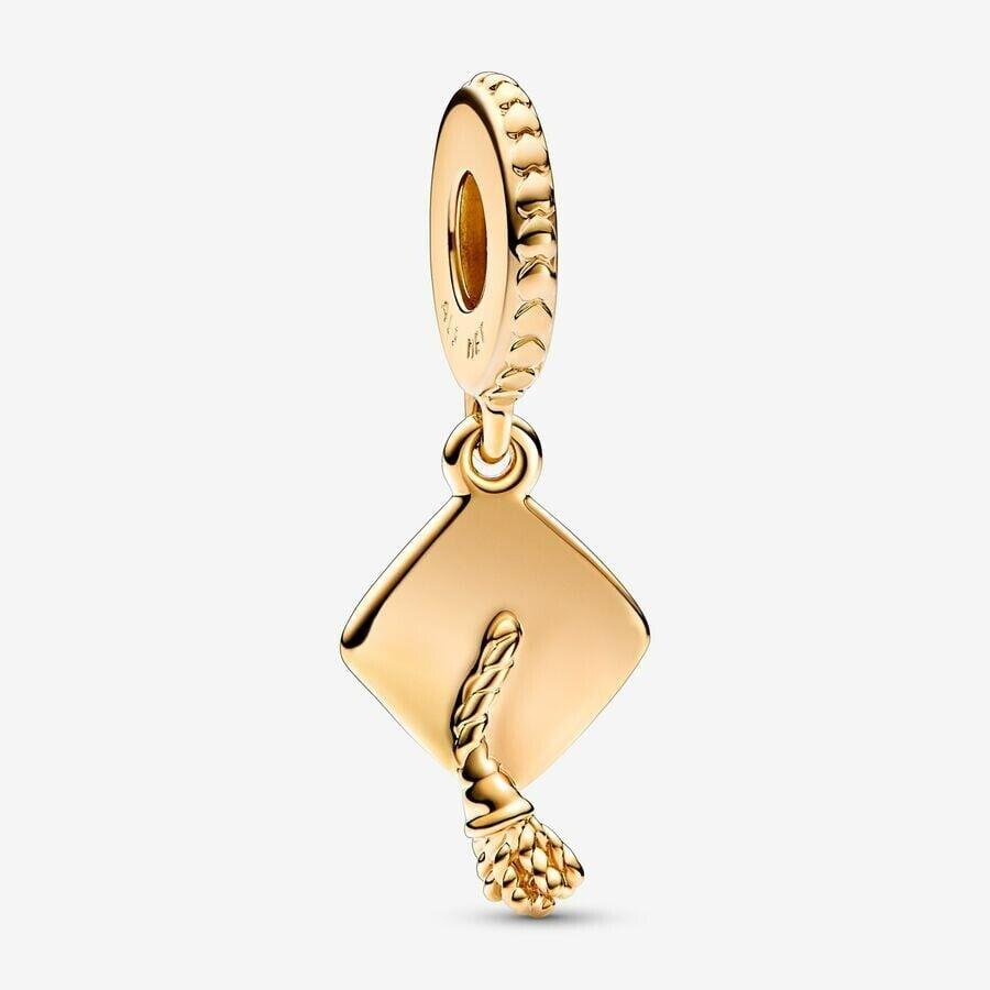 Pandora Moments Gold Plated Graduation Cap Dangle Charm 761892C00