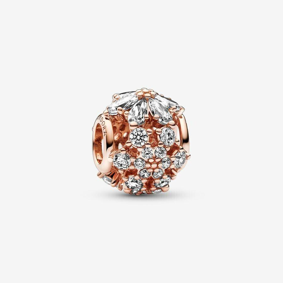 Pandora Rose Gold-plated Sparkling Herbarium Round Charm 782383C01