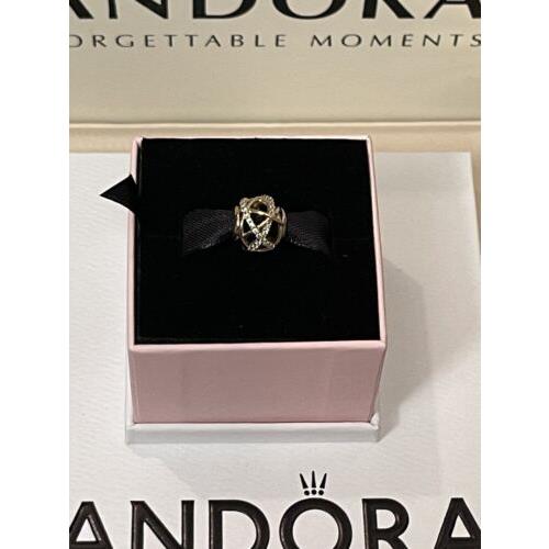 Pandora 14k Sparkling and Polished Lines Galaxy Charm 750827CZ