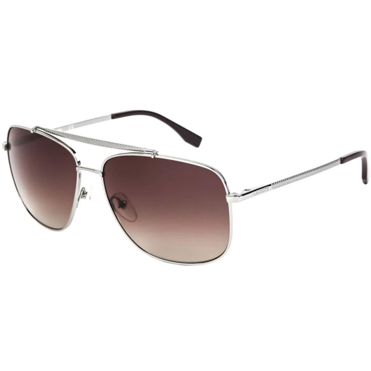 Lacoste Men`s Sunglasses Polycarbonate Lens Light Gunmetal Metal Frame L188S 035