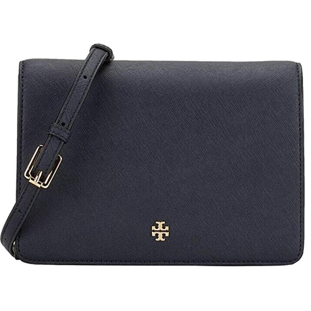 L K Tory Burch Emerson Combo Crossbody Purse Tory Navy 58440 W/duster