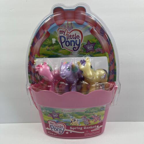 2005 My Little Pony Crystal Princess Easter Spring Basket - Nip 20 Pieces