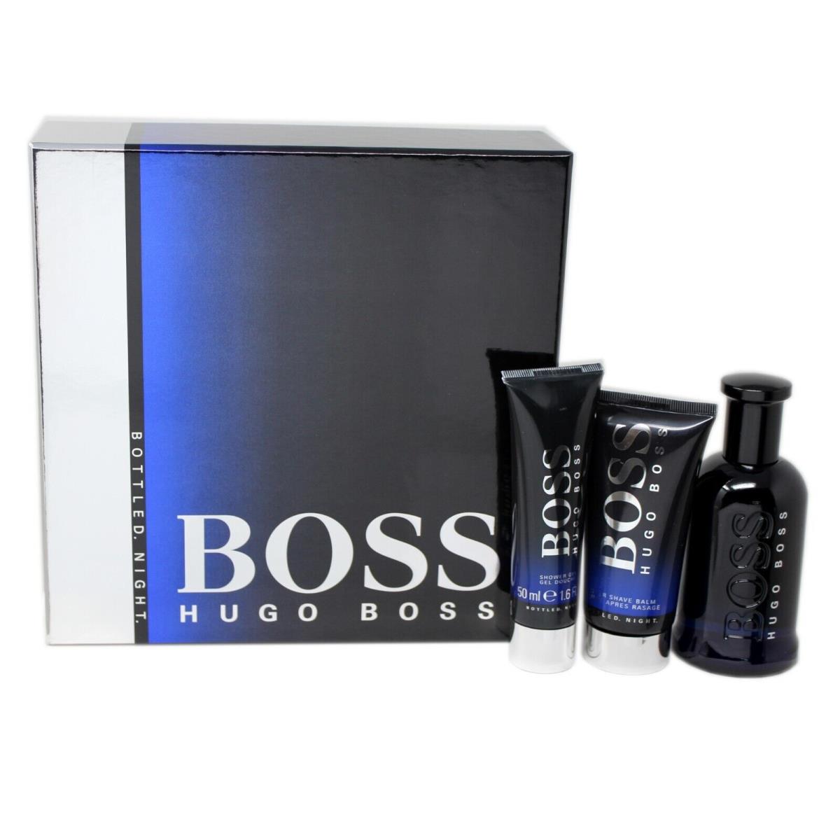 Boss BY Hugo Boss Bottled Night 3 Piece Gift Set Men Eau DE Toiltte Spray 100ML