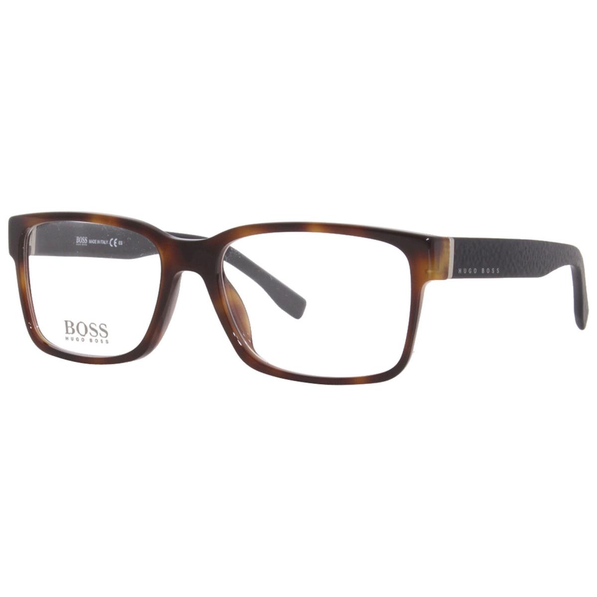 Hugo Boss 0831/IT Z2I Eyeglasses Frame Men`s Havana/black Full Rim 55mm